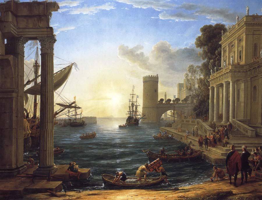 Seaport with the Embarkation of the Queen of Sheba